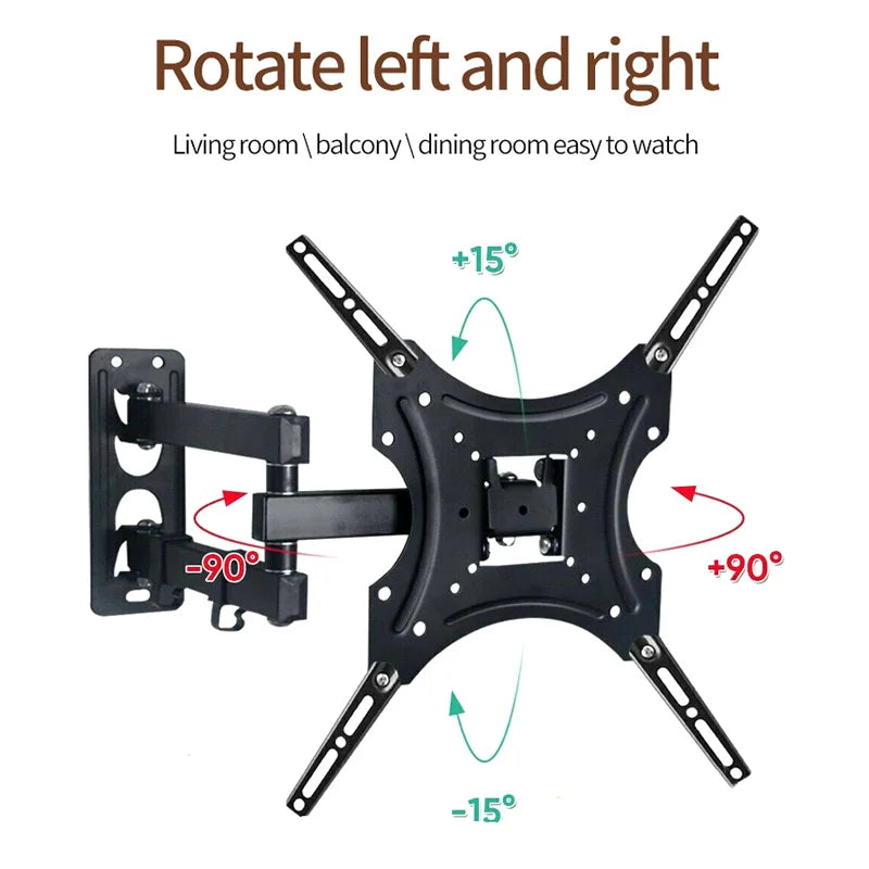 TV Wall Mount Bracket Full Motion Corner TV Frame Support Articulating Arms Swivel Tilt Extension Rotation for Most 17-55 Inch Expansion TV Holder