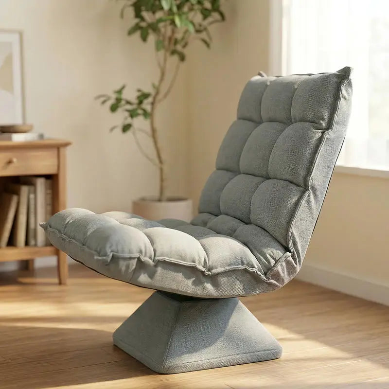 Lazy Floor Armchair, Relax Armchair, Living Room Armchair, Upholstered Design, Adjustable Backrest, 360 Swivel. °
