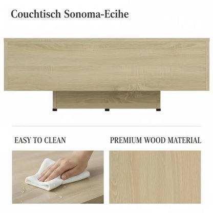 Coffee Table 85x55x31 cm Oak Wood Finish