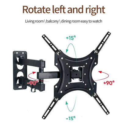 TV Wall Mount Bracket Full Motion Corner TV Frame Support Articulating Arms Swivel Tilt Extension Rotation for Most 17-55 Inch Expansion TV Holder
