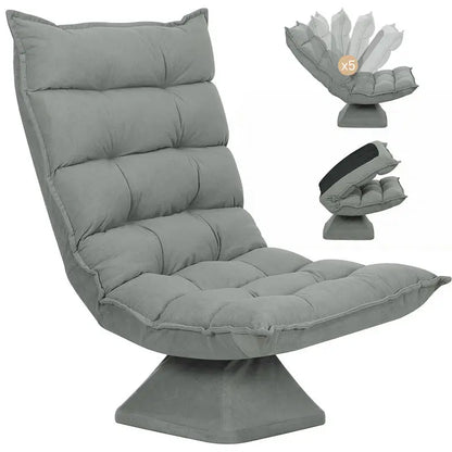 Lazy Floor Armchair, Relax Armchair, Living Room Armchair, Upholstered Design, Adjustable Backrest, 360 Swivel. °