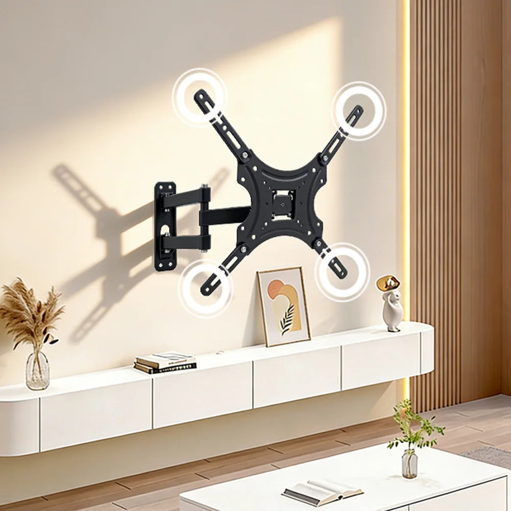 TV Wall Mount Bracket Full Motion Corner TV Frame Support Articulating Arms Swivel Tilt Extension Rotation for Most 17-55 Inch Expansion TV Holder