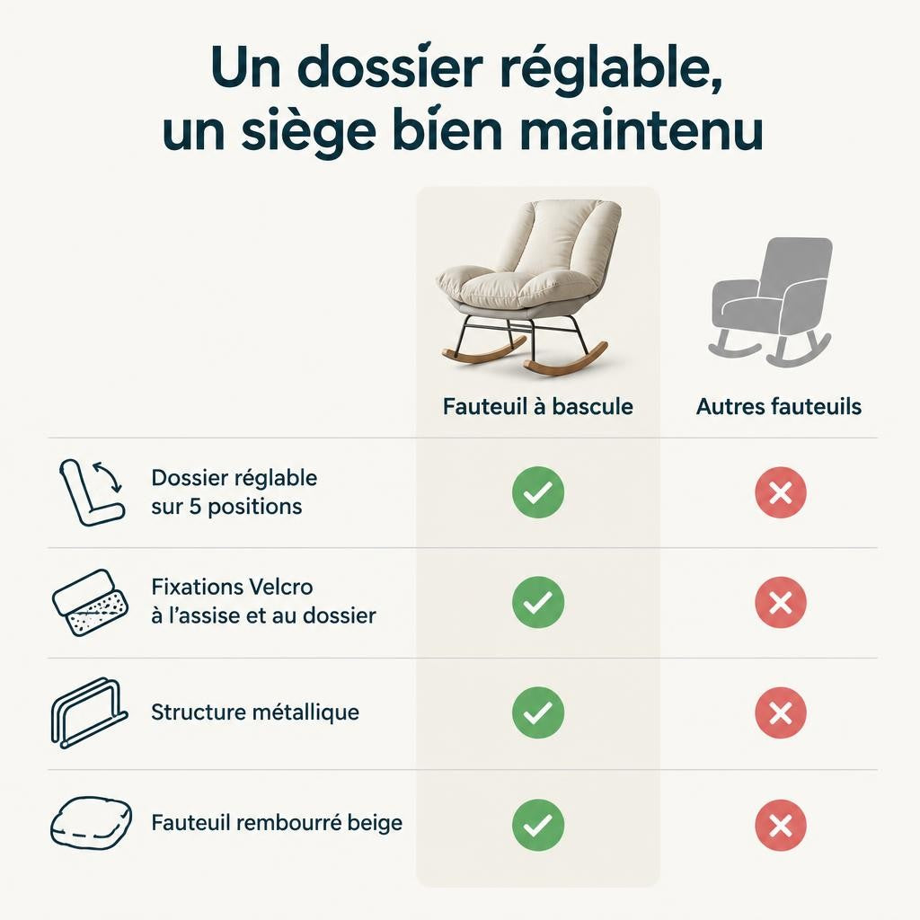 Fauteuil à bascule réglable
